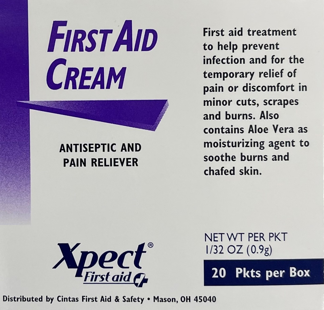 XPECT FIRST AID CREAM benzalkonium chloride, lidocaine hcl cream