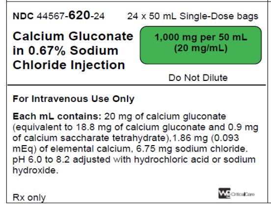Calcium Gluconate in Sodium Chloride Injection 1,000 mg per 50 mL image