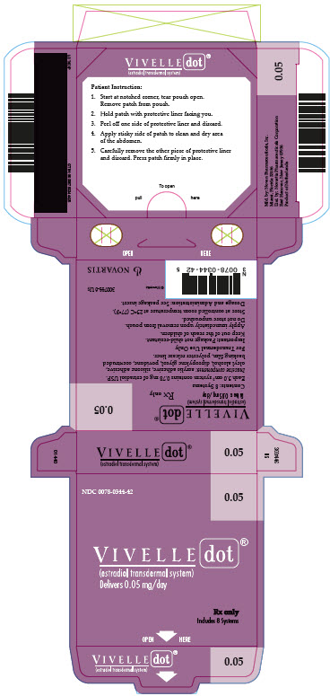 PRINCIPAL DISPLAY PANEL
Package Label – 0.05 mg 
Rx Only		NDC: <a href=/NDC/0078-0344-42>0078-0344-42</a>
Vivelle-Dot® (estradiol transdermal system)
Delivers 0.05 mg/day
Includes 8 Systems
