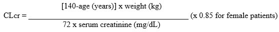 Creatinine Clearance Calculation