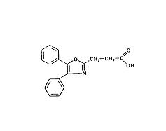 Structural formula for oxaprozin