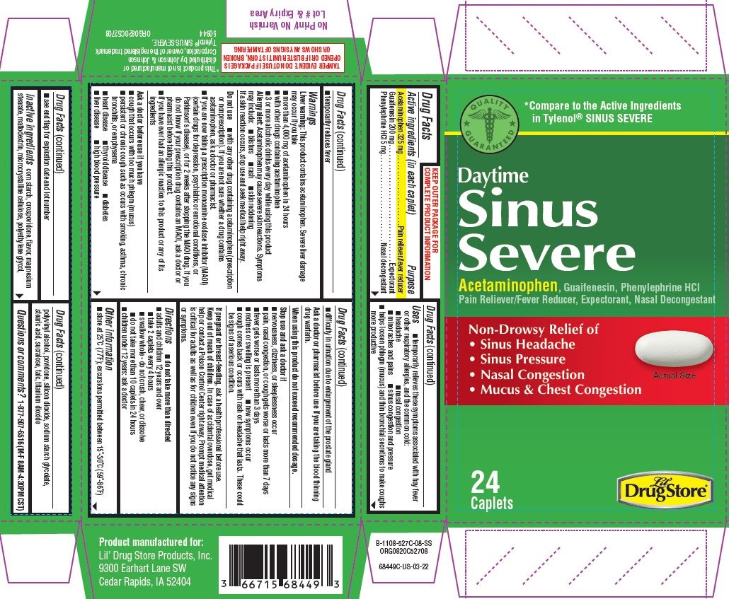 DAYTIME SINUS SEVERE- Acetaminophen, Guaifenesin, Phenylephrine Hcl ...