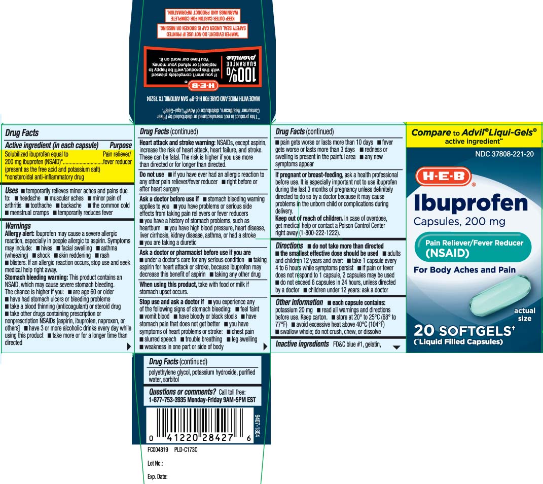 Solubilized ibuprofen equal to 200 mg ibuprofen (NSAID* (present as the free acid and potassium salt) *nonsteroidal anti-inflammatory drug