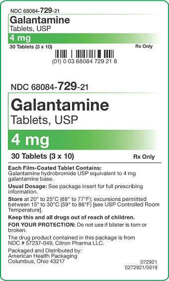 4 mg Galantamine Tablets Carton