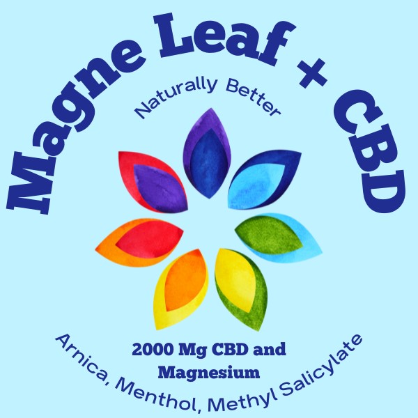 MagneLeaf + CBD 6 ounce Lid Label