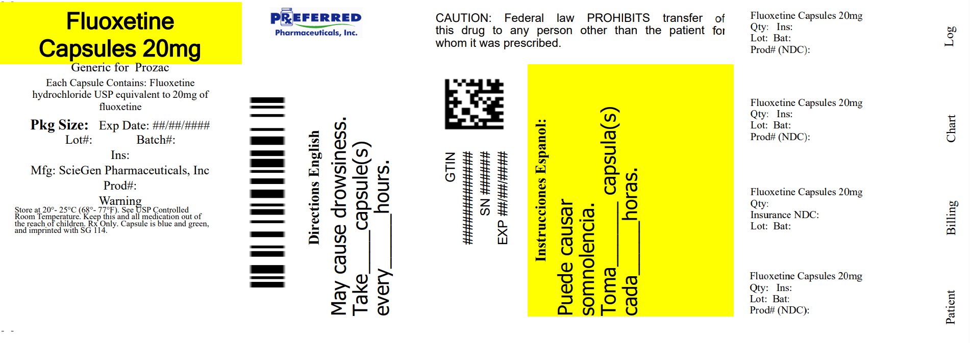 Fluoxetine Capsules 20mg