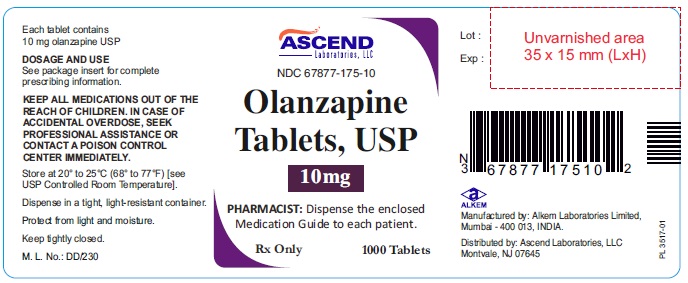 Olanzapine tablets 10 mg 1000 counts