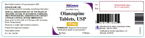Olanzapine tablets 15 mg 7 counts