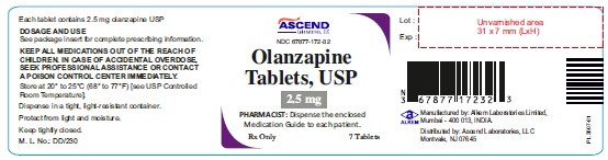 Olanzapine tablets 2.5 mg 7 counts