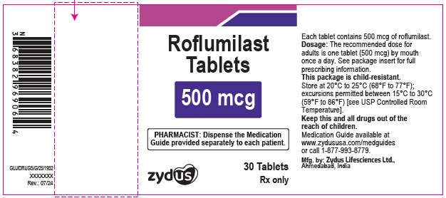 500 mcg label