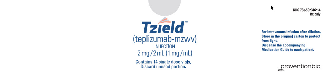 Image of Carton - Principal Panel - 14 count - 2 mg/2 mL Single-use Vial