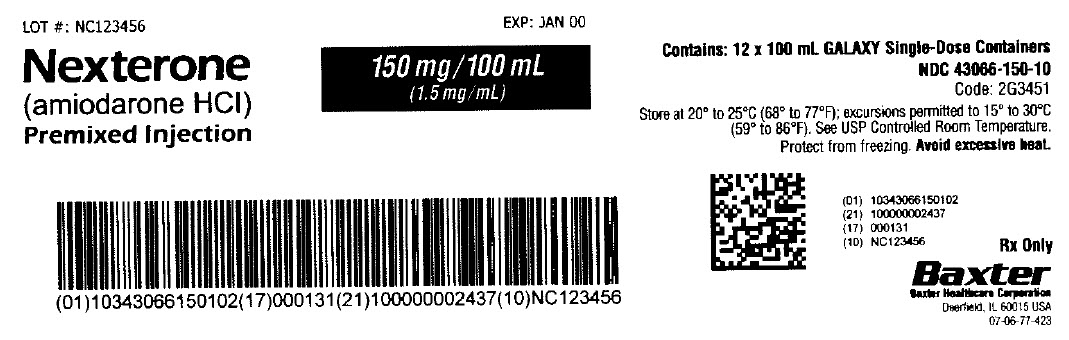 Nexterone Representative Shipper Label 43066-150-10