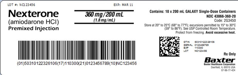 Nexterone Representative Shipper Label 43066-360-20