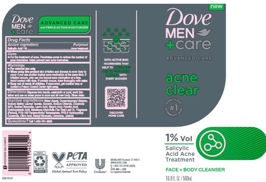 Dove Acne Clear Body Cleanser