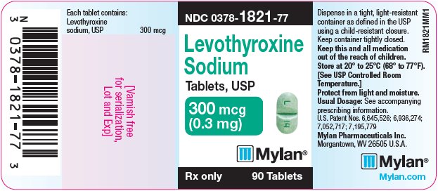 Levothyroxine Sodium Tablets 300 mcg Bottle Label