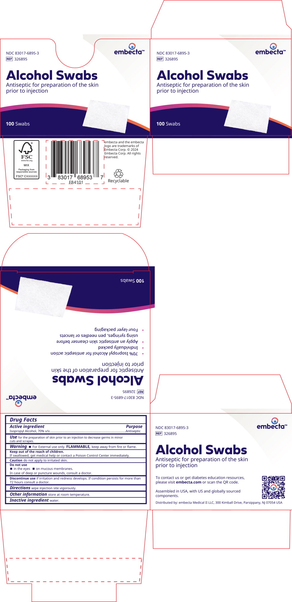 Principal Display Panel – 100 Swabs Carton Label
