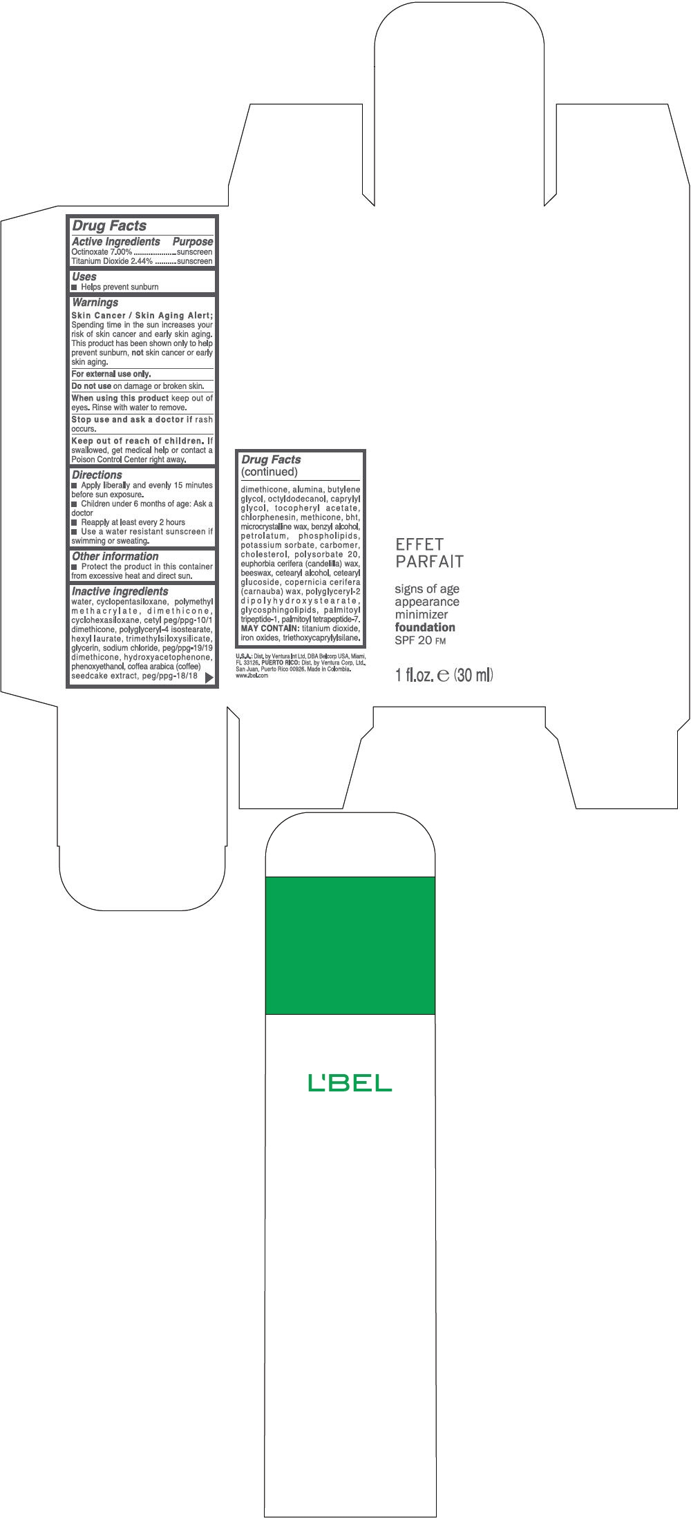 PRINCIPAL DISPLAY PANEL - 30 ml Bottle Box - CLAIRE 1 - BEIGE