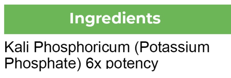 Kali Phos Ingredients