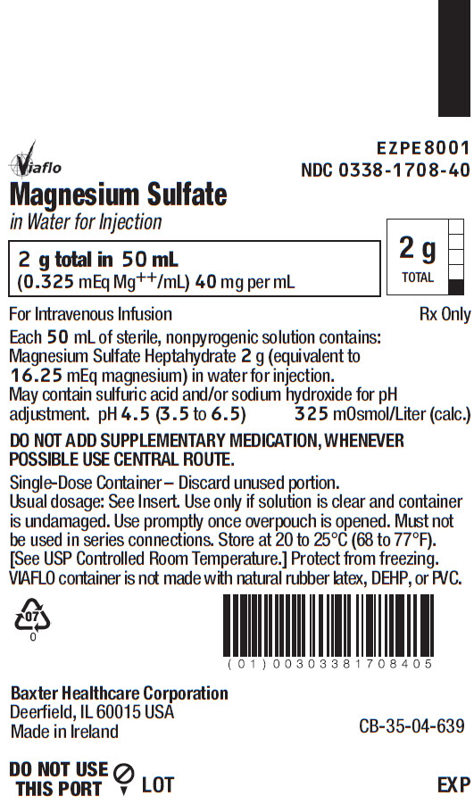 Magnesium Sulfate in Water Representative Container Label 0338-1708-40