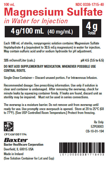 Magnesium Sulfate in Water Representative Overpouch Label 0338-1715-40