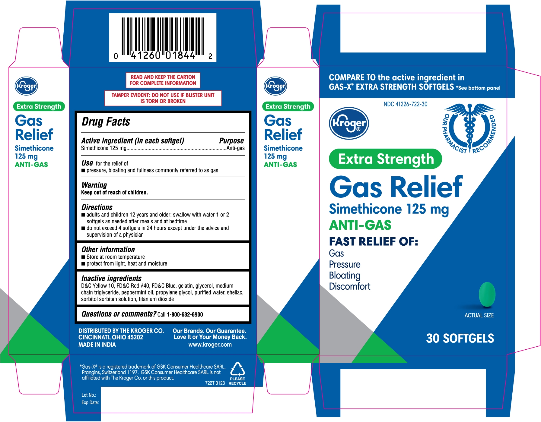 EXTRA STRENGTH GAS RELIEF simethicone capsule