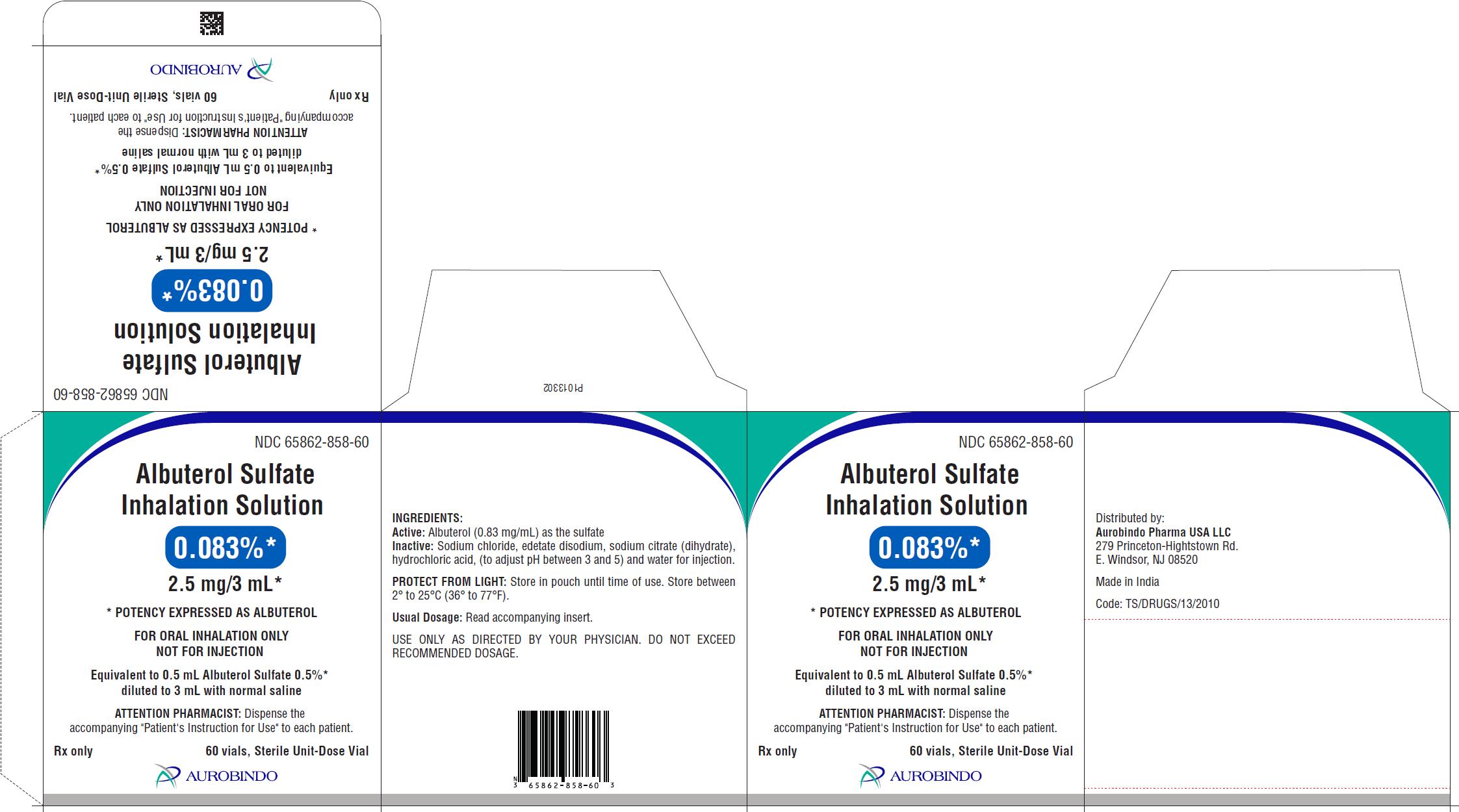 PACKAGE LABEL-PRINCIPAL DISPLAY PANEL - 0.083% (2.5 mg/3 mL) - Container-Carton (60 Vials)