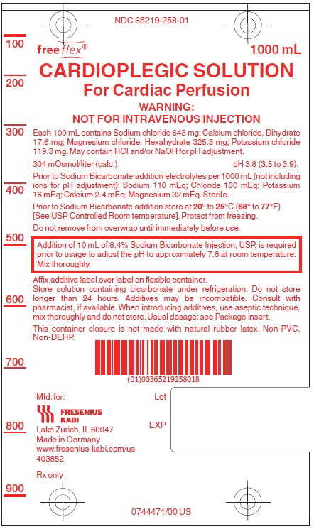 PACKAGE LABEL - PRINCIPAL DISPLAY – Cardioplegic Solution for Cardiac Perfusion 1000 mL Bag Label
