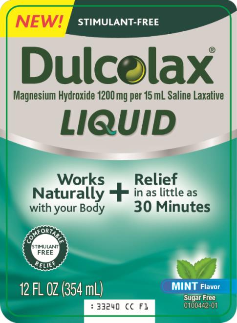 Dulcolax Liquid Saline Laxative - Mint
Magnesium Hydroxide 1200 mg per 15 mL Saline Laxative
Stimulant-Free
12 Fl Oz (354 mL)
