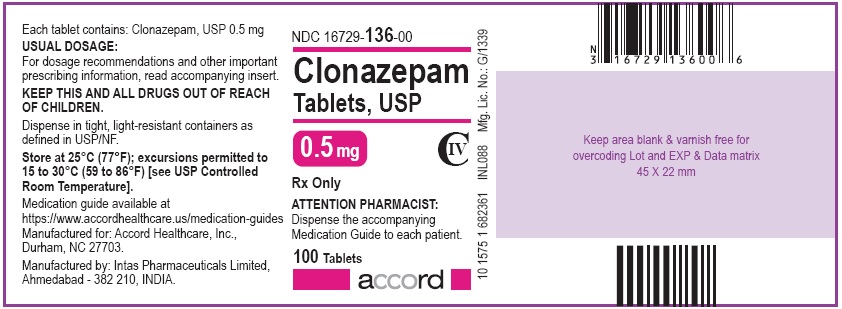 Clonazepam Tablets 0.5 mg Bottles