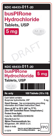 Buspirone Hydrochloride Tablets, USP 5 mg Unit Carton Label