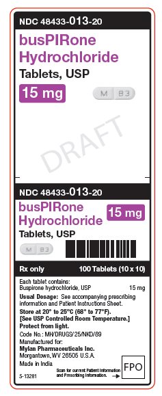 Buspirone Hydrochloride Tablets, USP 15 mg Unit Carton Label