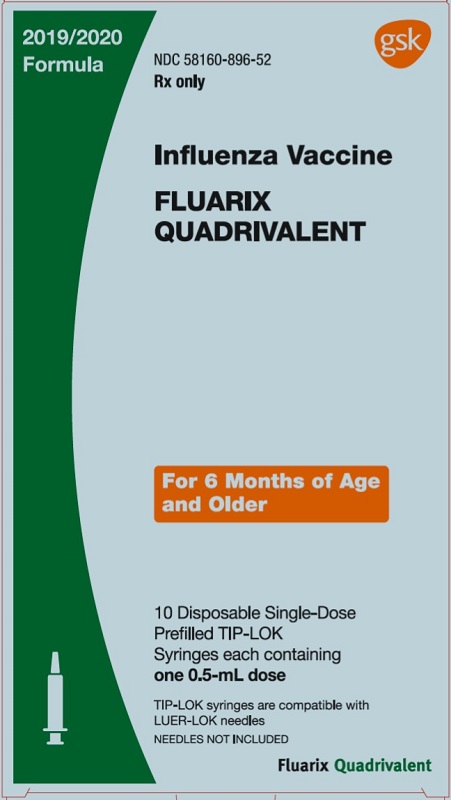 Fluarix Quadrivalent 2019-2020 10 count carton