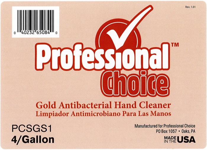Professional Choice Gallon Case Label