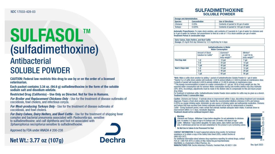 Dechra Sulfasol Container Label
