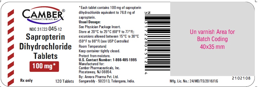 sapropterindihydrochloridetabletscontainer