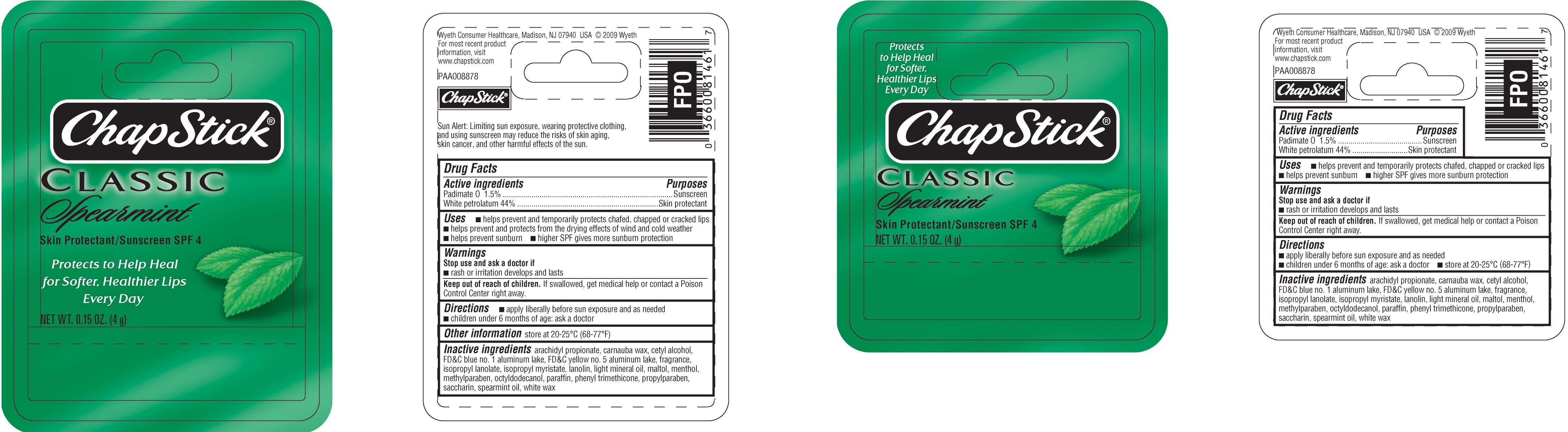 ChapStick Classic Spearmint Packaging