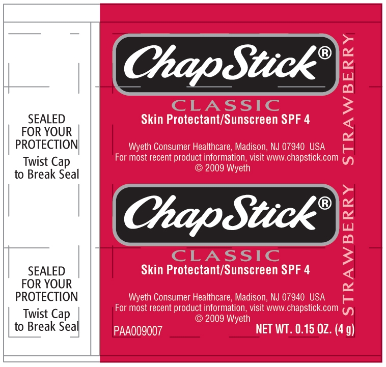 ChapStick Classic Strawberry Label