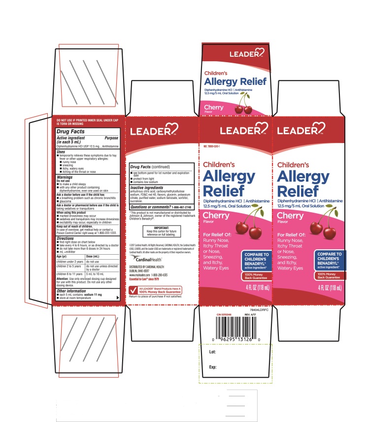 Leader Children's Allergy Relief Cherry Flavor 4 FL OZ (118 mL)