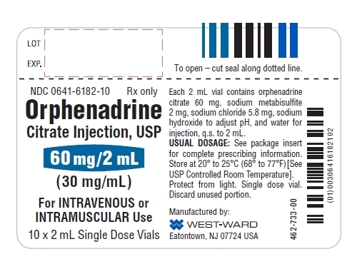 Orphenadrine shelfpack label