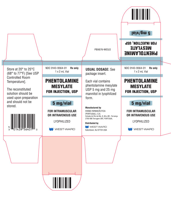 Phentolamine for Injection, USP 5 mg/vial 1 pack carton image