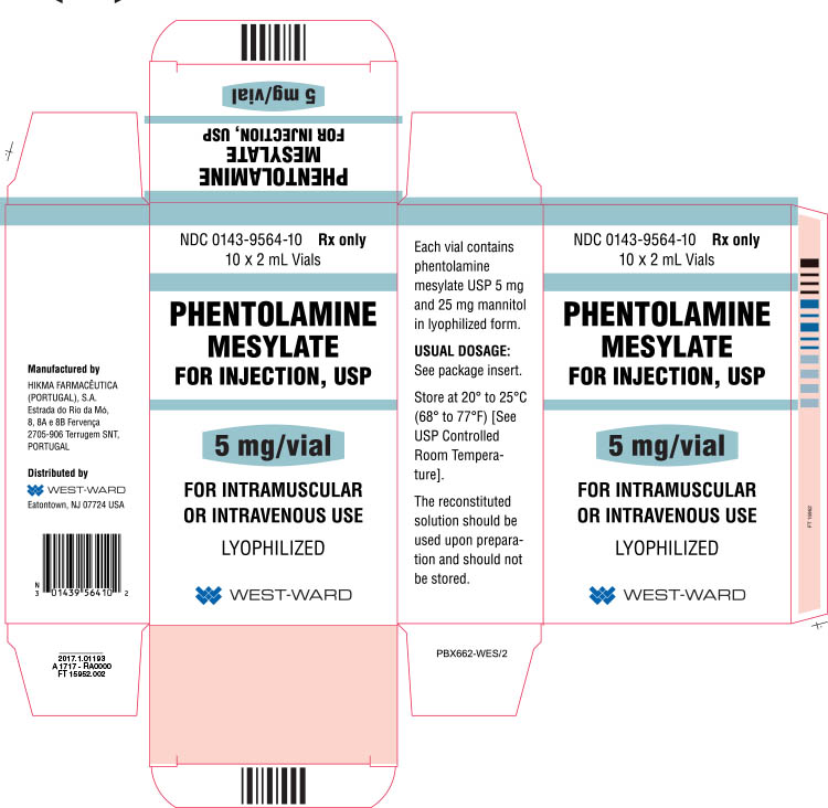 Phentolamine for Injection, USP 5 mg/vial 10 pack carton image