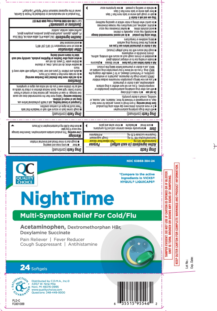 Acetaminophen 325 mg, Dextromethorplan HBr 15 mg, Doxylamine succinate 6.25 mg