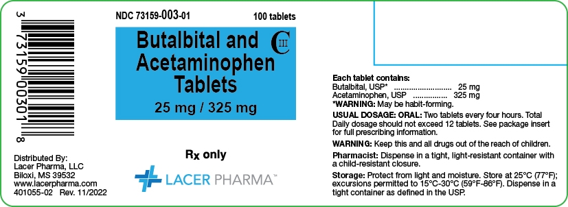 Butalbital and Acetaminophen 25 mg 325 mg