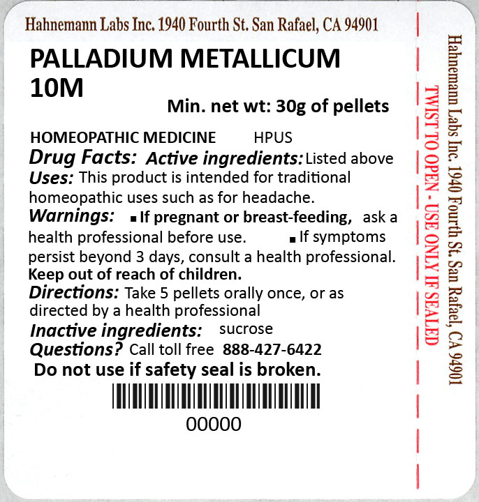 Palladium Metallicum 10M 30g