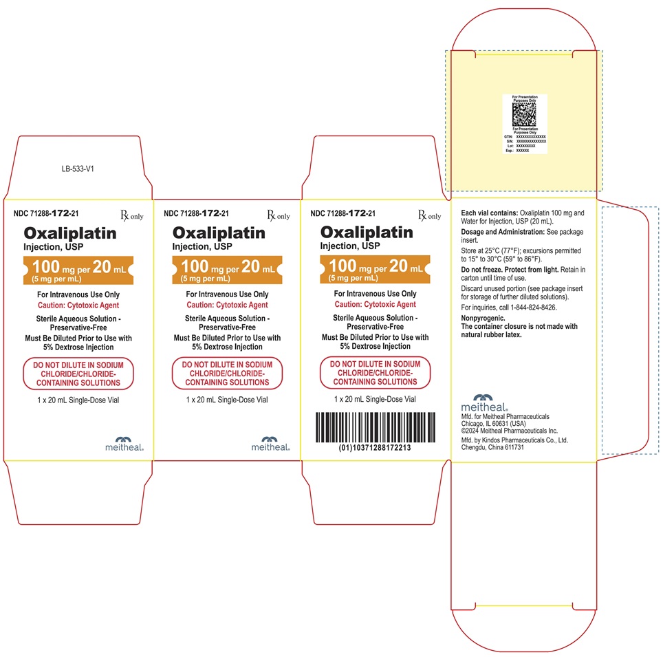 PRINCIPAL DISPLAY PANEL – Oxaliplatin Injection, USP 100 mg Carton