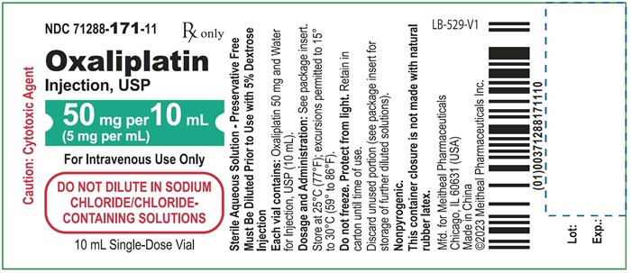 PRINCIPAL DISPLAY PANEL – Oxaliplatin Injection, USP 50 mg Vial Label