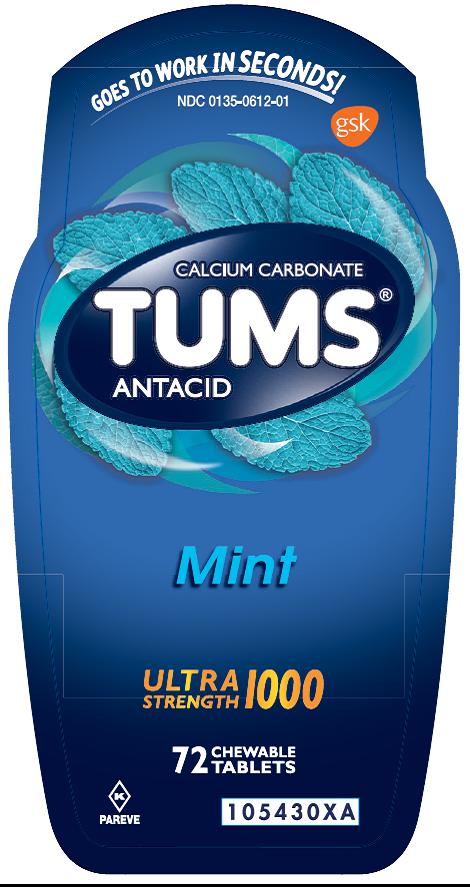Tums Ultra Mint 72 count front label