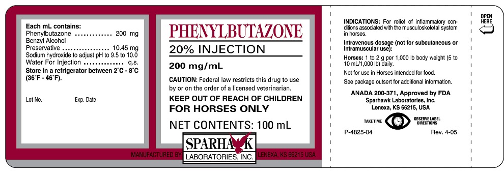 Phenylbutazone Inj Label