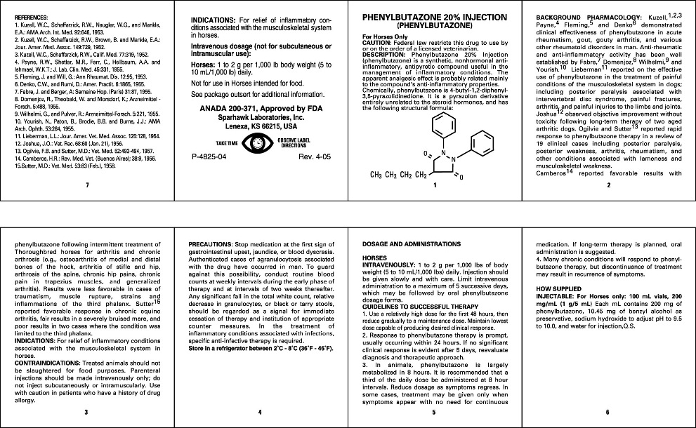 SLI-Phenylbutazone Inj Label Onsert