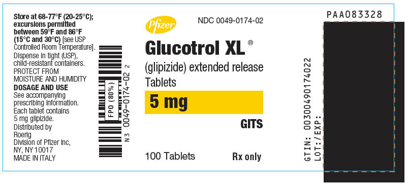 PRINCIPAL DISPLAY PANEL - 5 mg Tablet Bottle Label - NDC: <a href=/NDC/0049-0174>0049-0174</a>